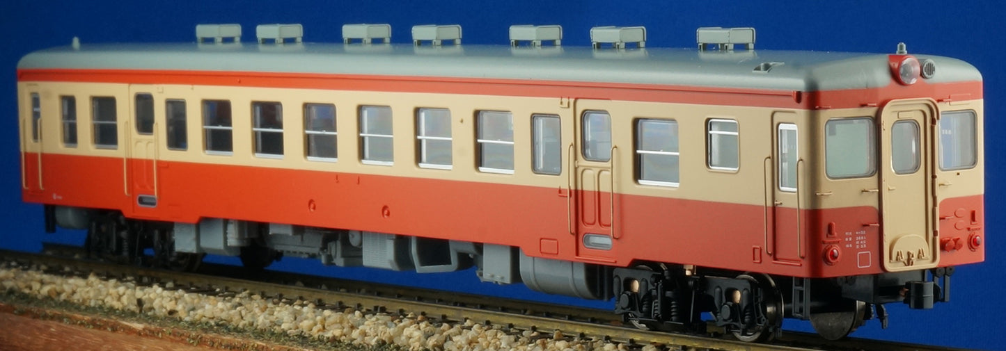 JNR-DMU-Kiha52,un-powered,Painted(vermilion, cream)