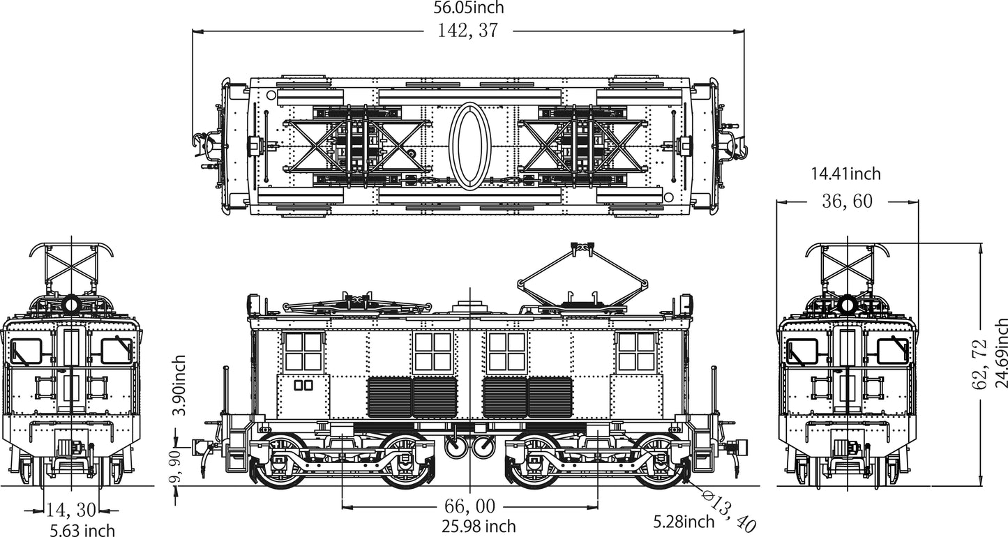 GE BOX-CAB ELECTRIC LOCOMOTIVE