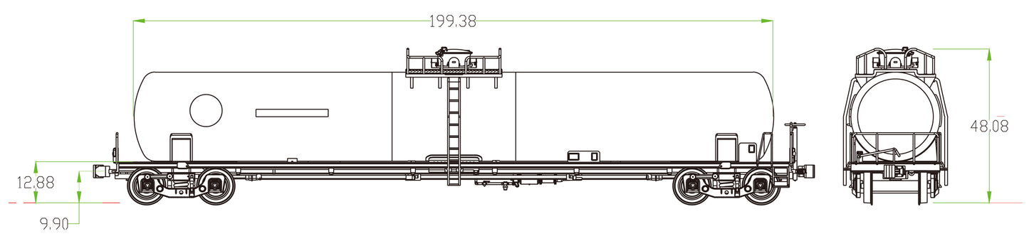 LPG Tank Type TAKI-25000 2 Car set #25155,#25156
