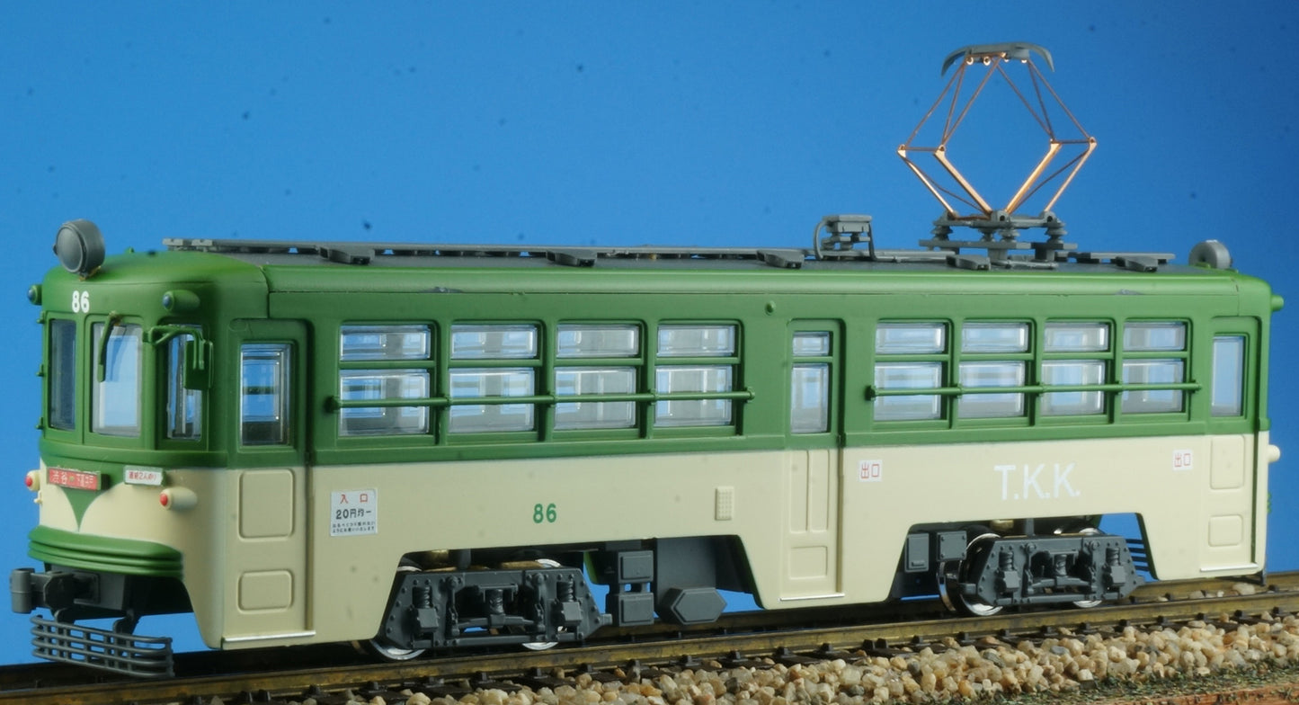 Street car, Tamaden Class 80,painted kit(green and cream),2 cars set,unpowered