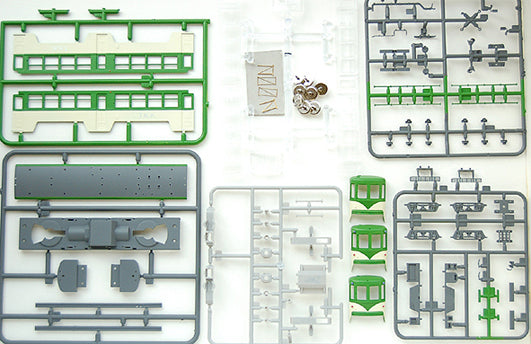 Street car, Tamaden Class 80,painted kit(green and cream),2 cars set,unpowered