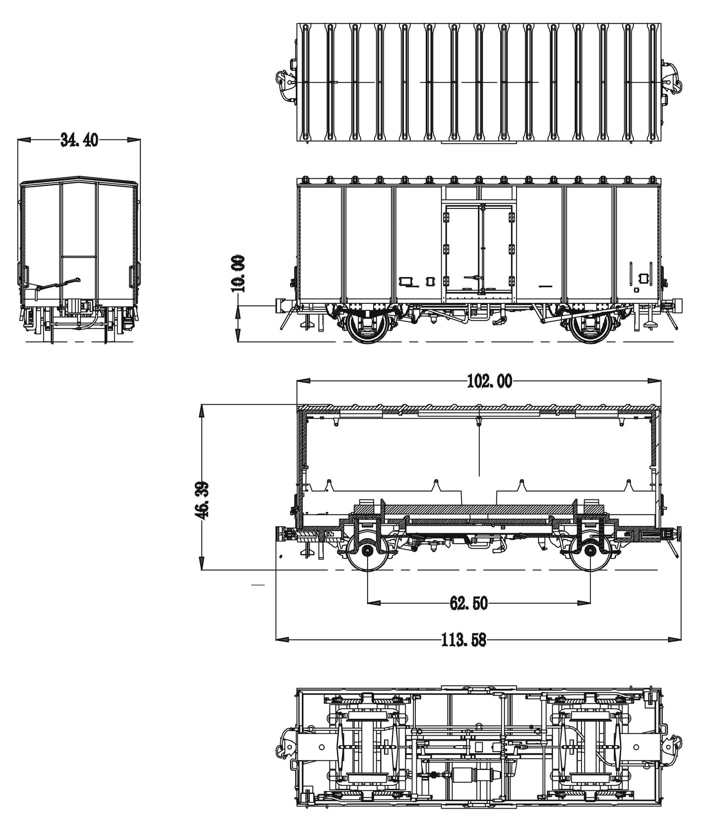 JNR CLASS remu6000,reefer, painted kit,2 car set